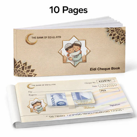 Eidi Cheque Book: 10 Ways to Make Them Smile (10 Cheque) ⭐⭐⭐⭐⭐